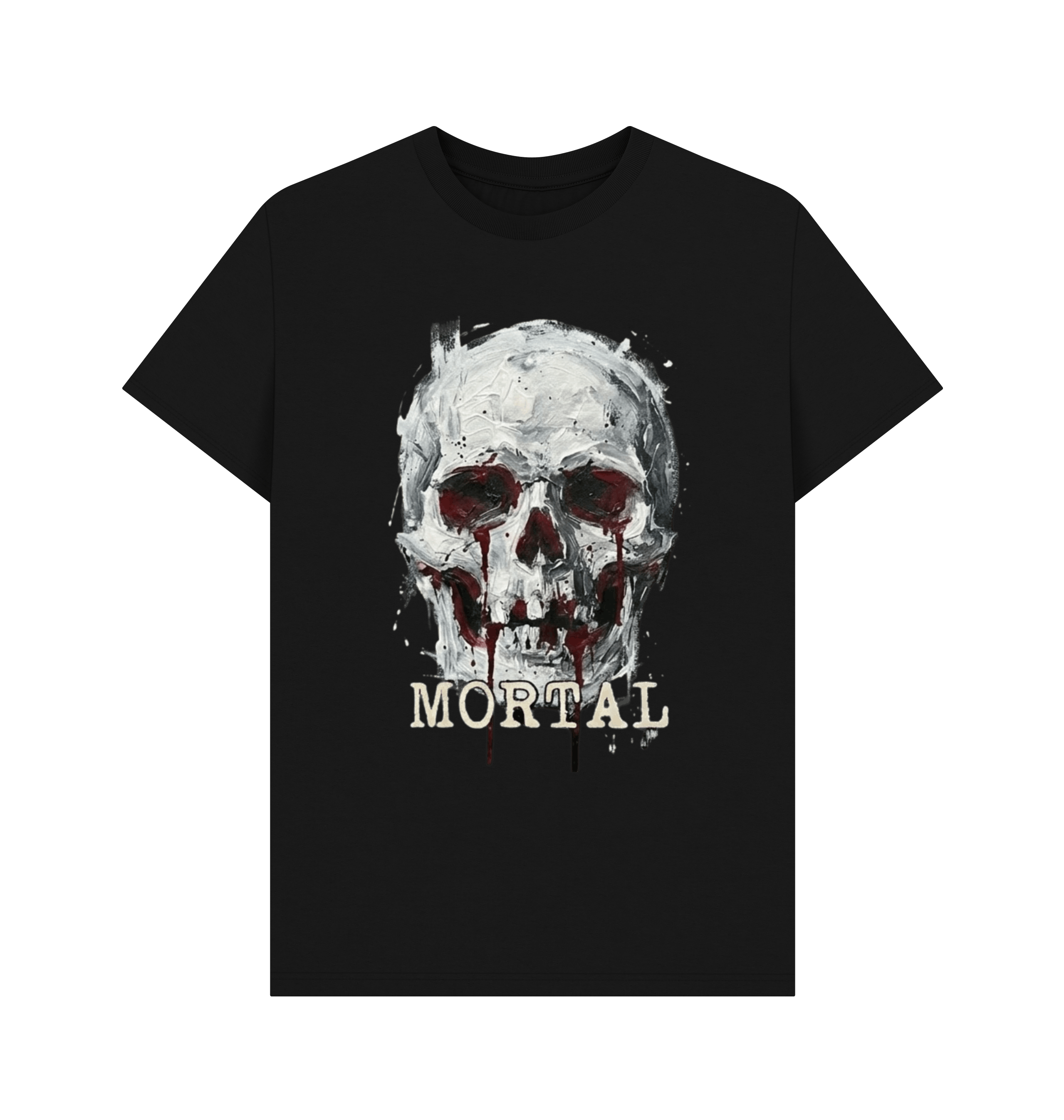 Black Printed T-shirt Front