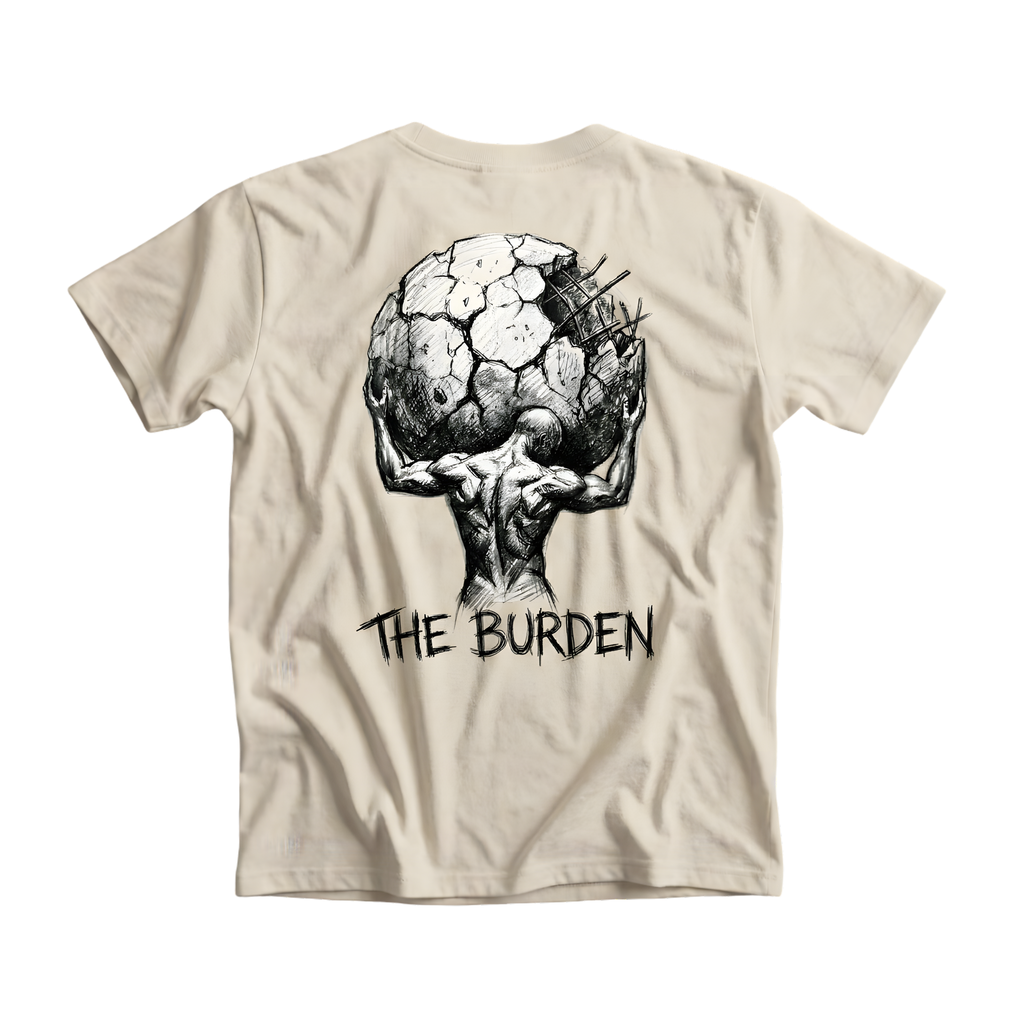 Oat shirt back print with large graphic