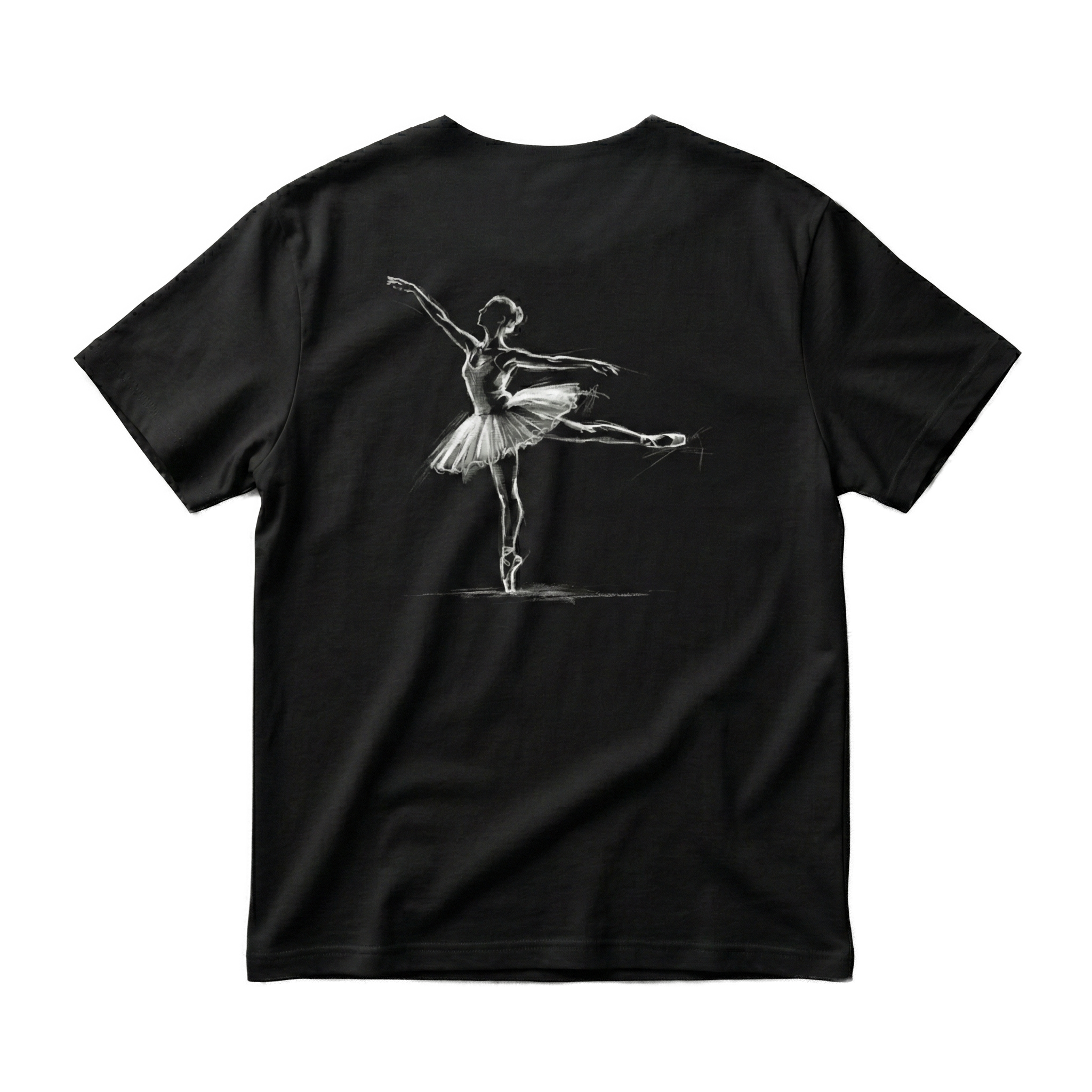 Black T Shirt with back print