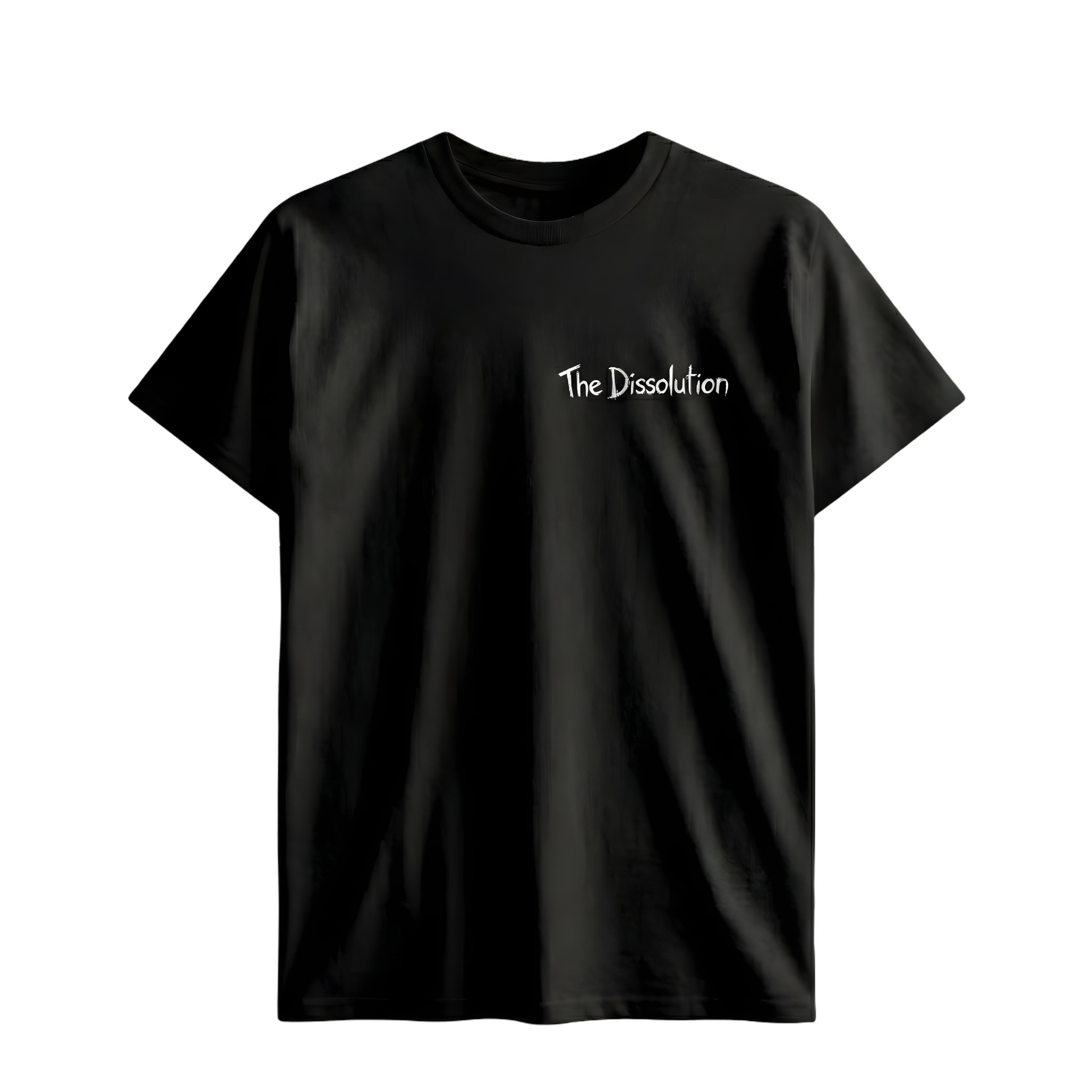 Black t-shirt with 'The Dissolution' text