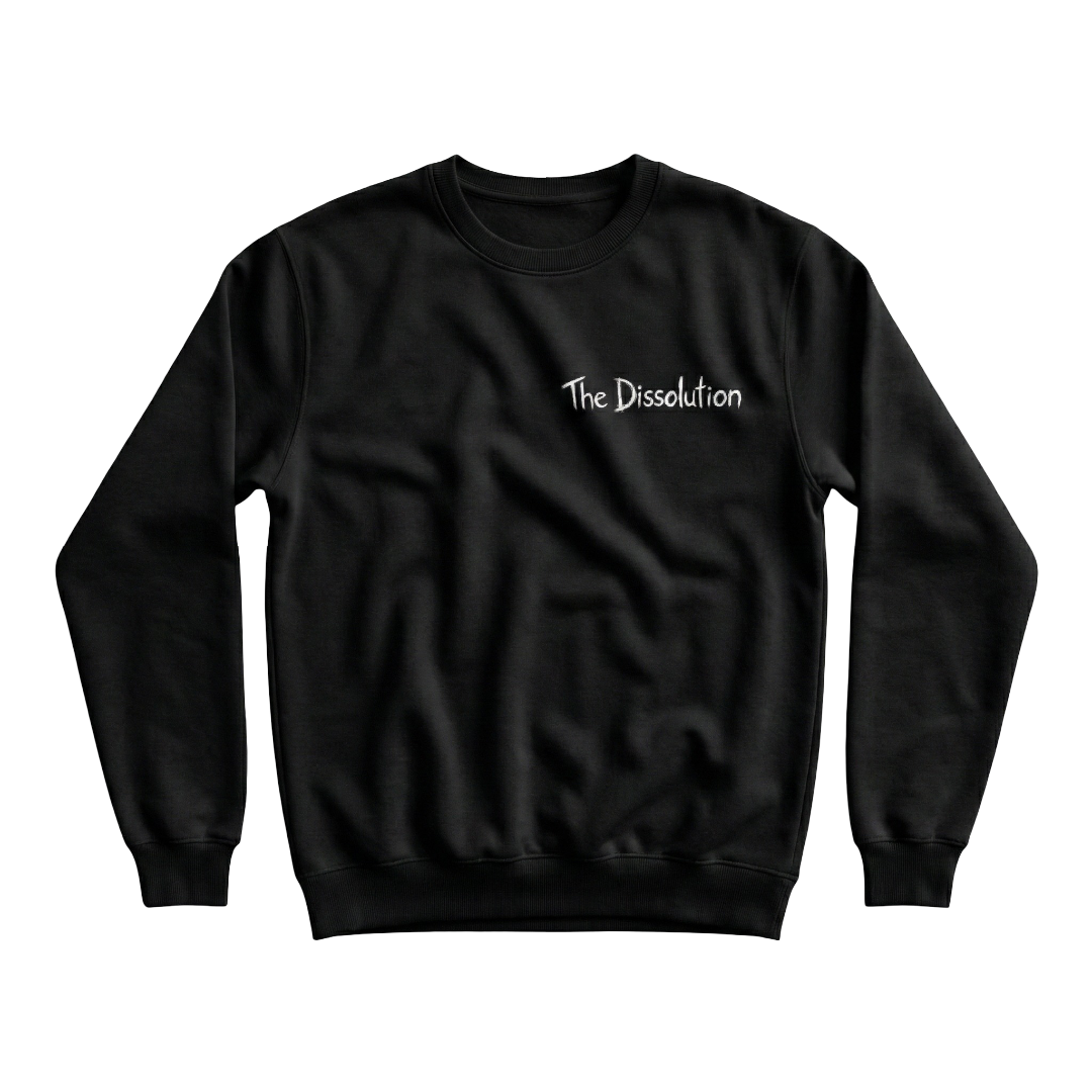 Black sweater front print