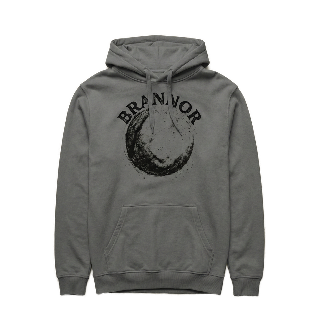 Slate Grey hoodie with front print