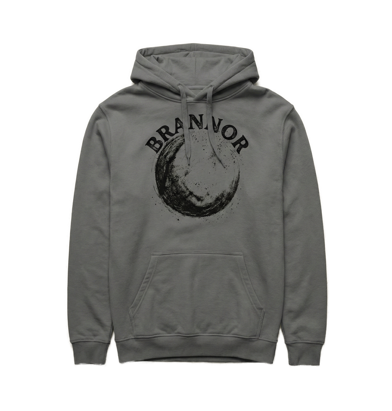 Slate Grey hoodie with front print