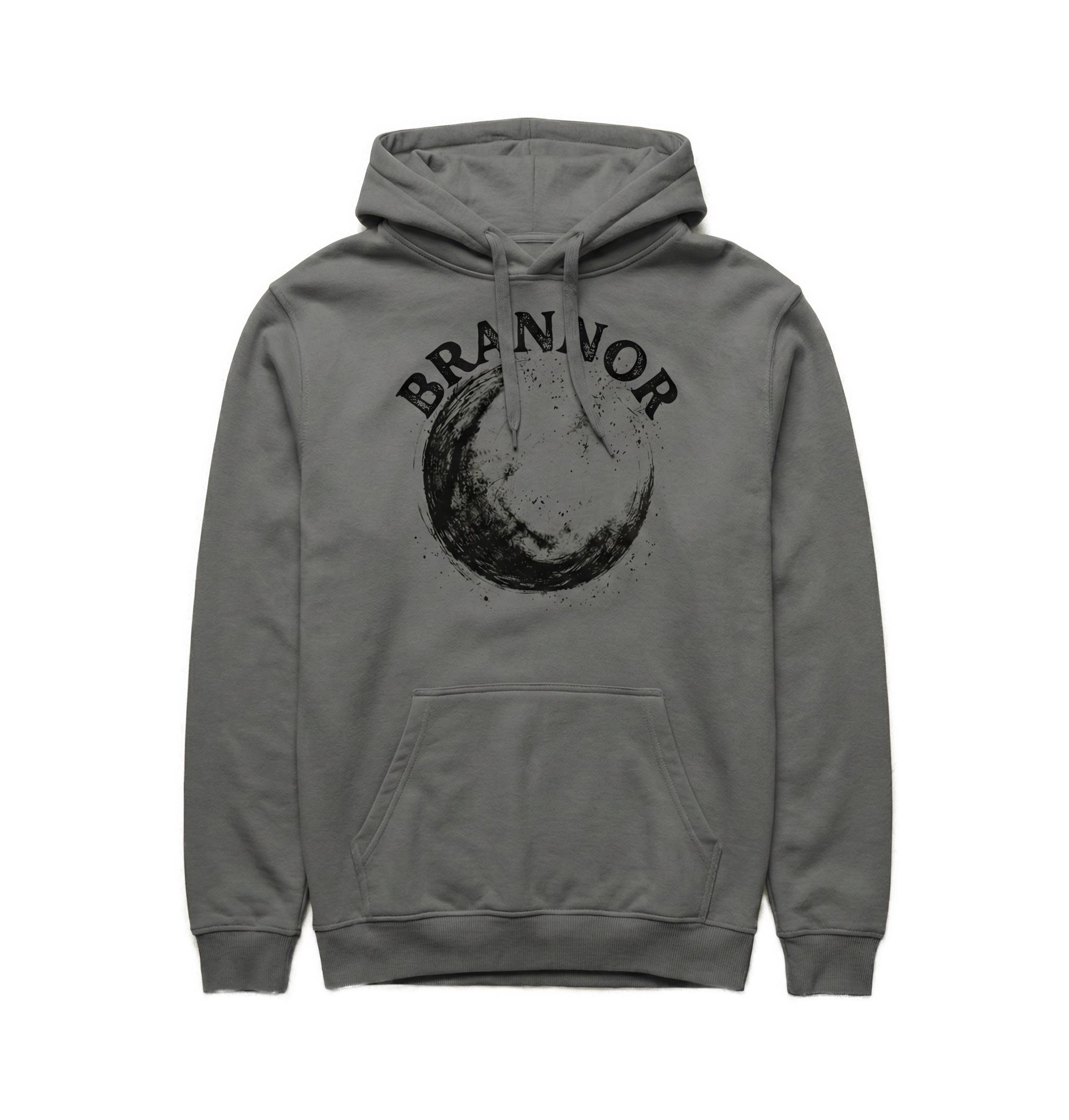 Slate Grey hoodie with front print