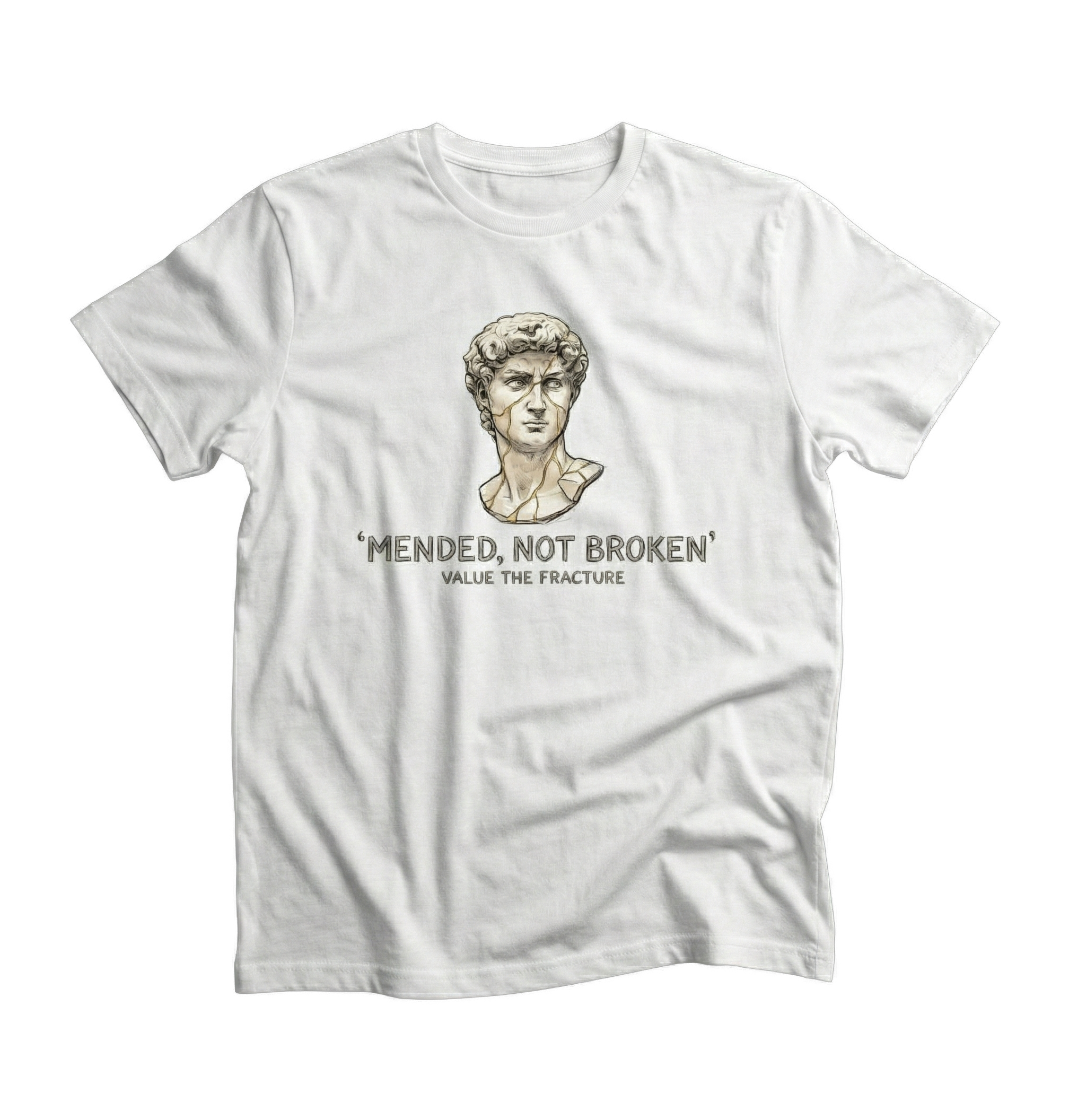 White Printed T-shirt Front