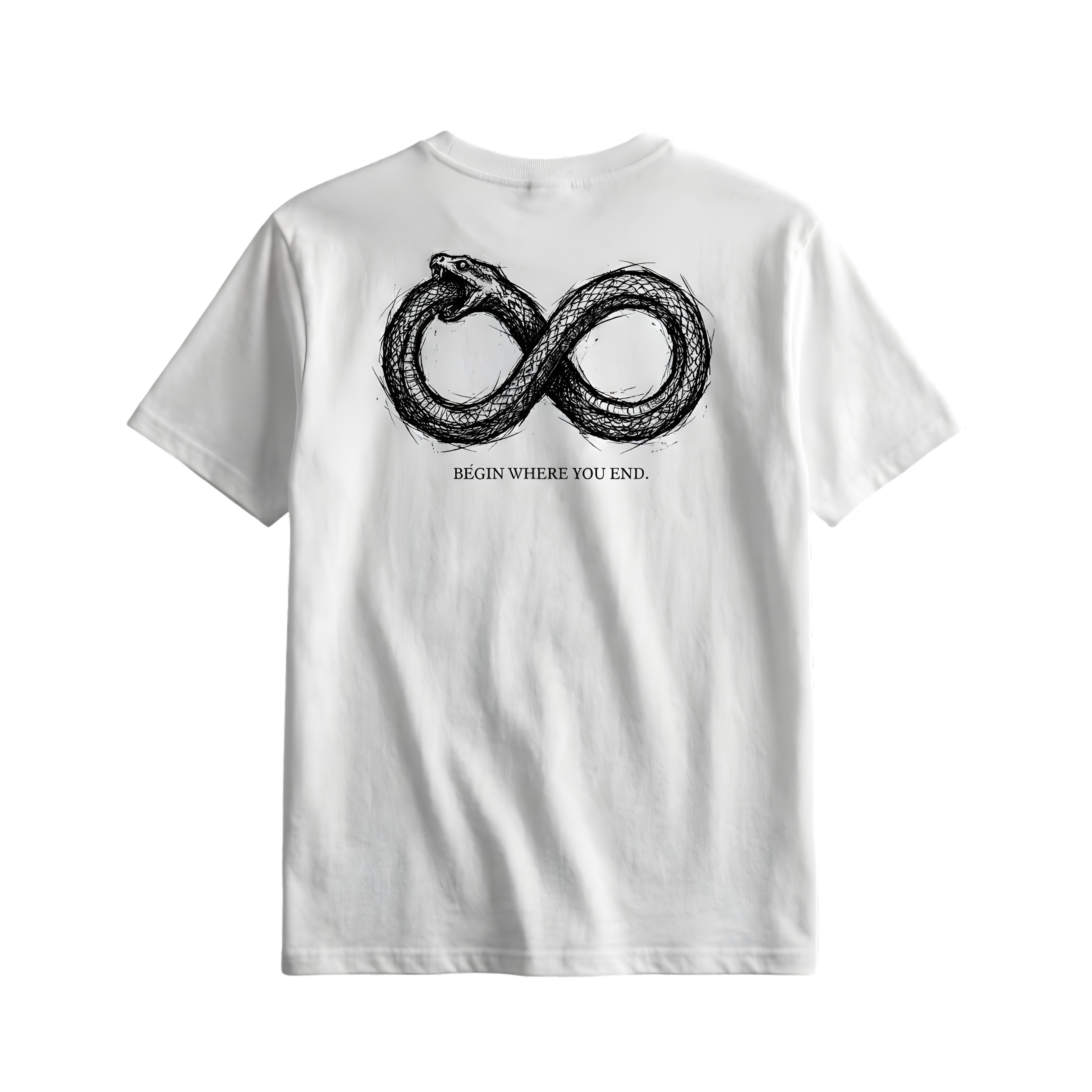 T-shirt front print White