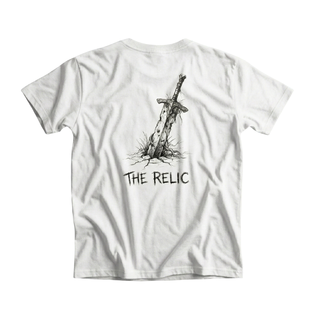 White back print sword shirt